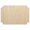 Rectangle Clipped Corners Solid Unfinished Wood Shape Piece Cutout for DIY Craft Projects